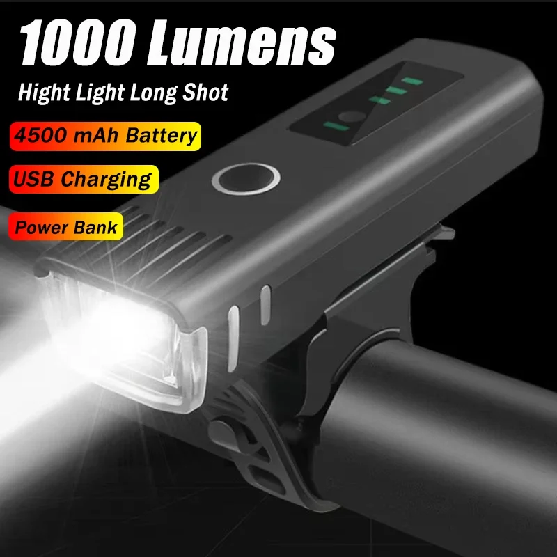 Rechargeable Bicycle Headlight 1000 Lumen - Przednia lampka rowerowa 1000 lumenów, jasna