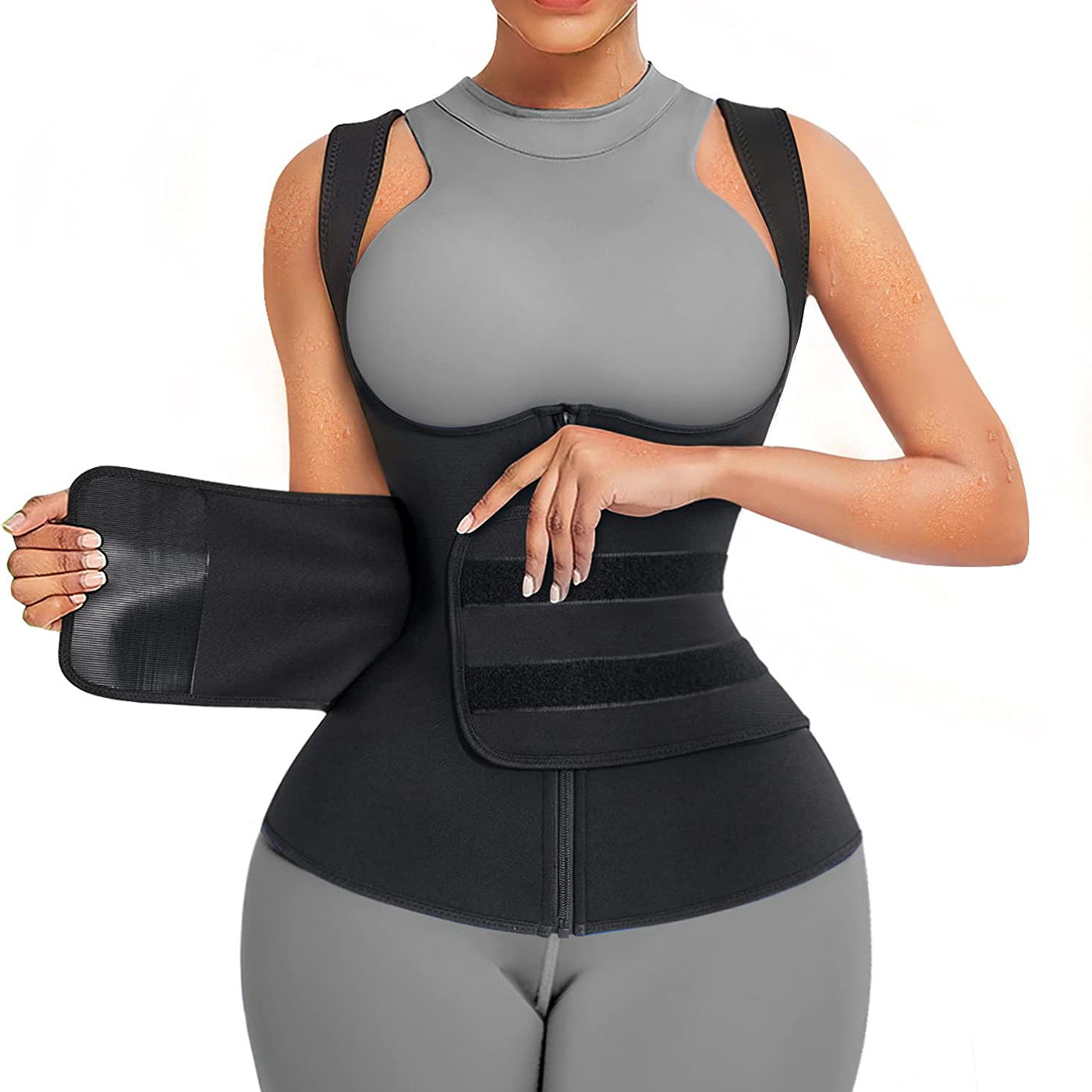 Sweat Waist Trainer Belt Neoprene - Kombinezon do sauny z neoprenu dla