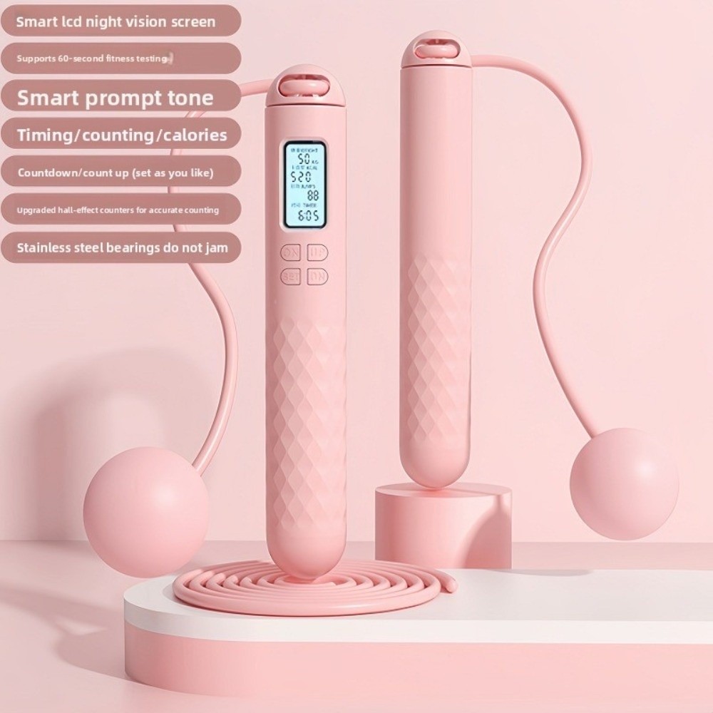 Smart Jump Rope Digital Counter - Praktyczna bezprzewodowa skakanka z licznikiem, antypoślizgowa,