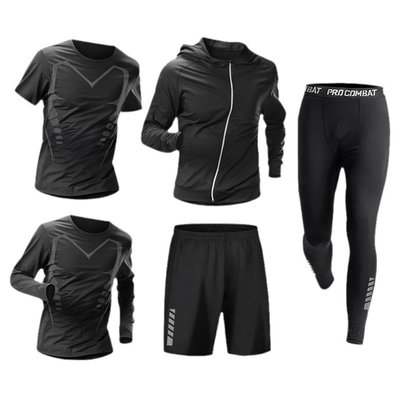 Cycling - Męski pięcioczęściowy zestaw sportowy: bluza z