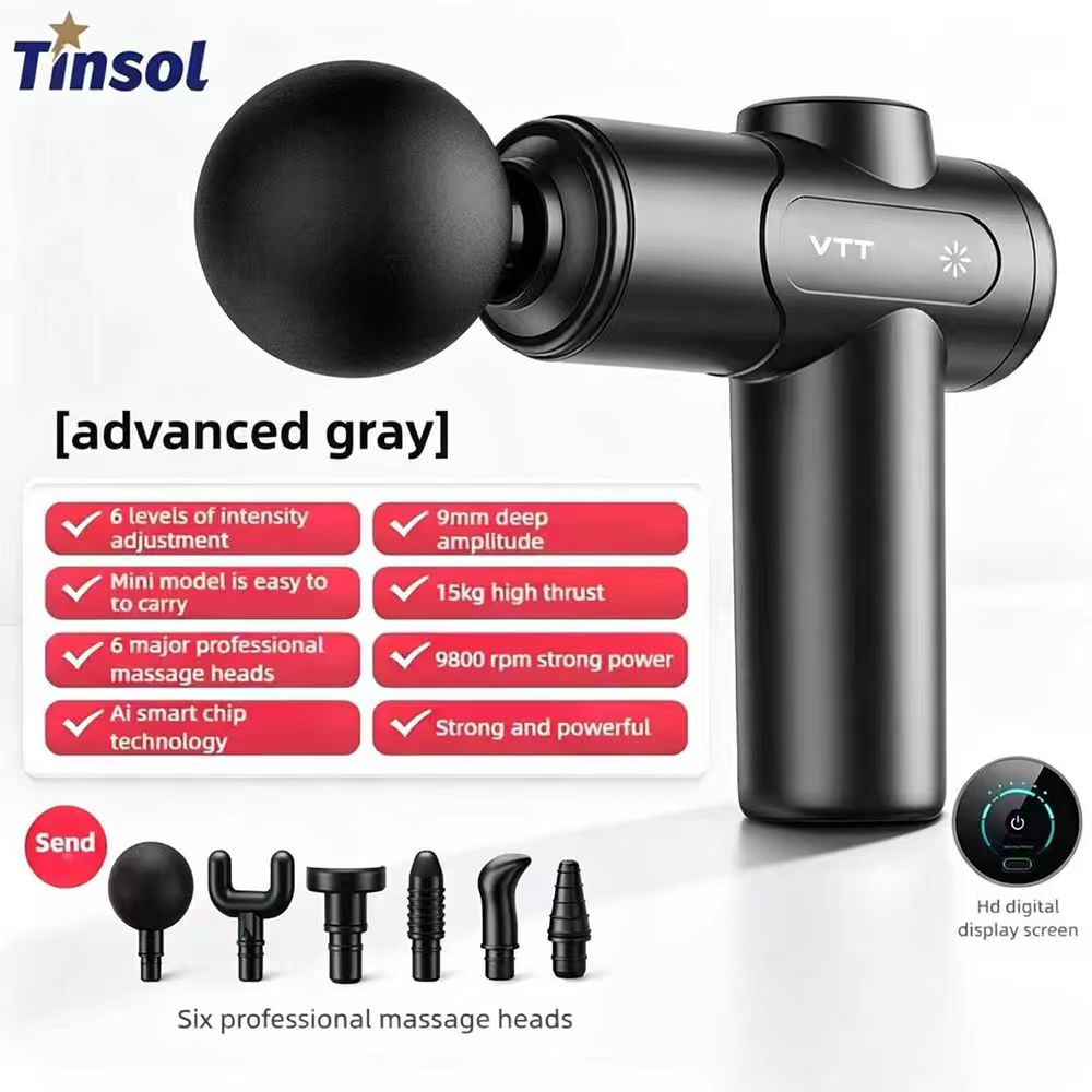 Electric Massage Gun Deep Tissue - Elektryczny pistolet do masażu powięzi TINSOL,