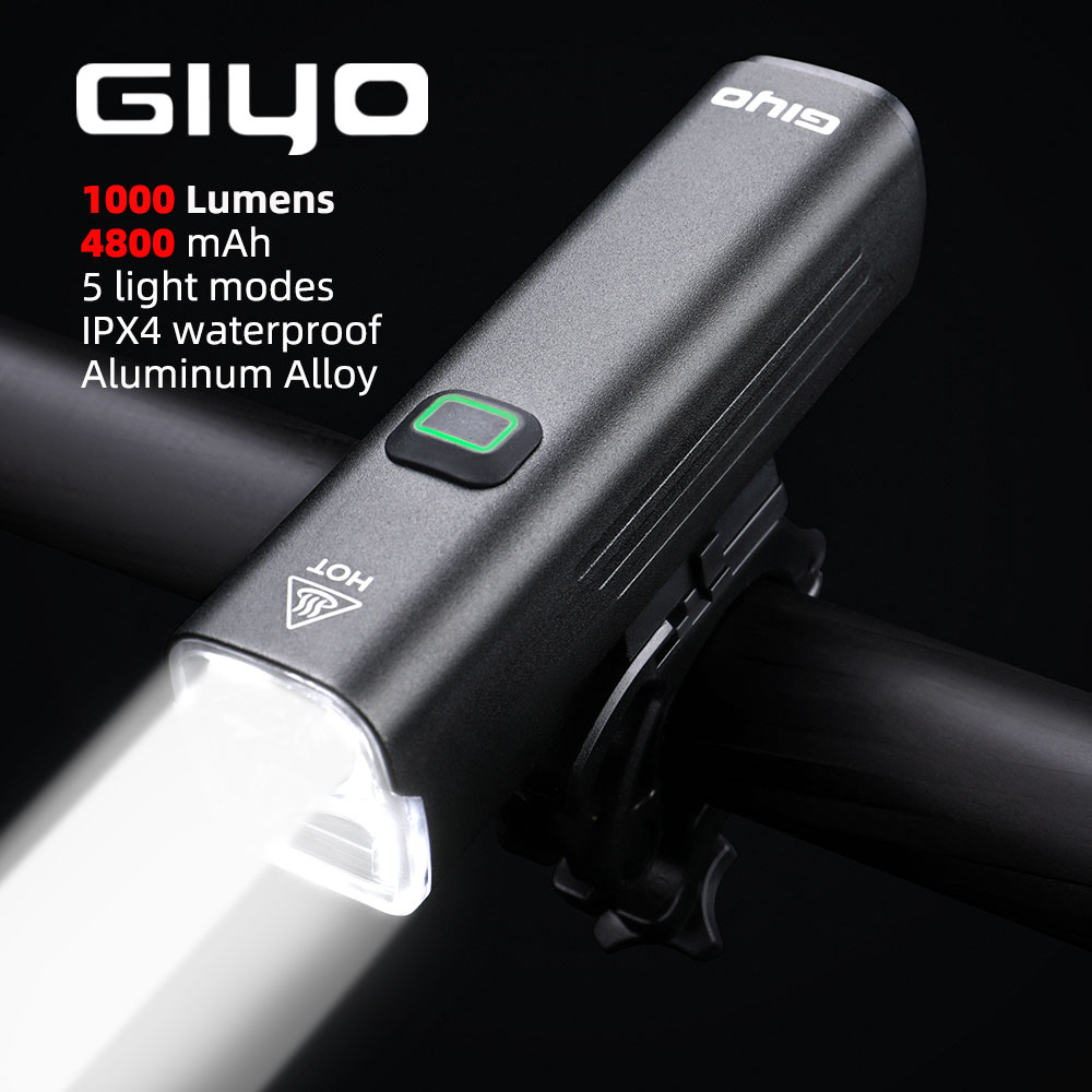 Rechargeable Bicycle Headlight 1000 Lumen - GIYO 1000 lumenów światło rowerowe USB