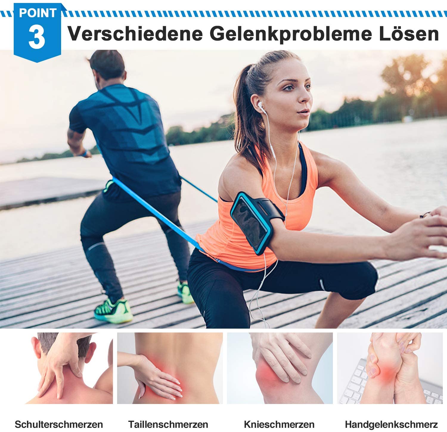 Elastyczne taśmy fitness 3 szt – Pilates Bar Kit With Resistance Bands recenzja i cena