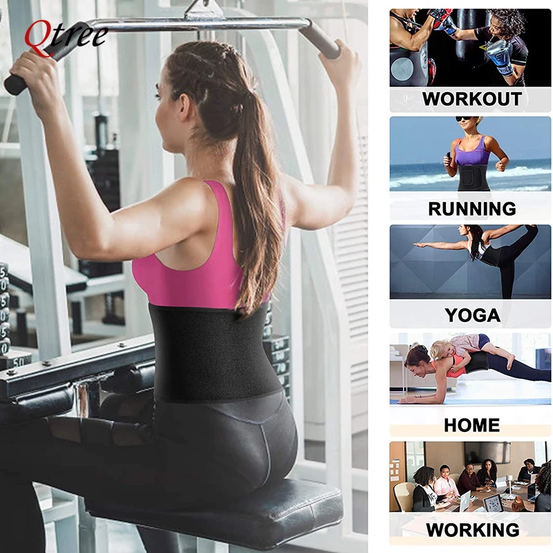 Qtree Waist Cincher Body Shape – Sweat Waist Trainer Belt Neoprene recenzja i cena