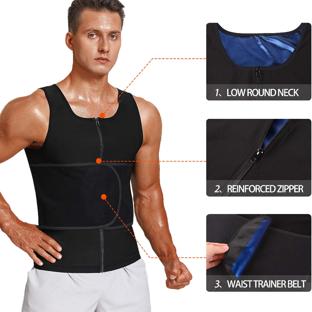 1 szt. Męska kamizelka do saun – Sweat Waist Trainer Belt Neoprene recenzja i cena